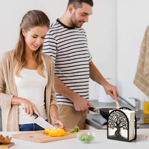 Tree of Life Metal Napkin Holder for Kitchen & Dining