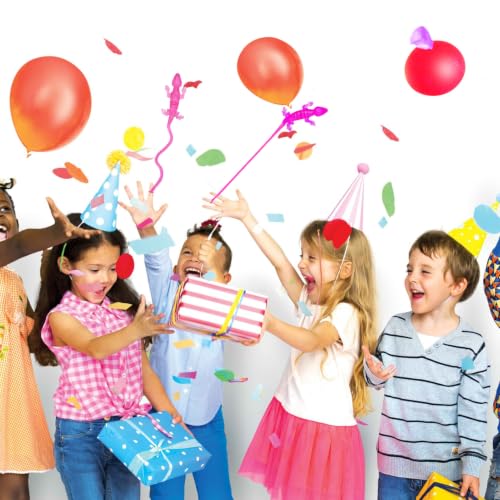 74 Pcs Blue Dog Party Favors Set - Sticky Geckos, Balloons & Stars