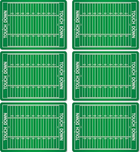 Football Placemats Set of 6 - Waterproof Rugby Table Mats