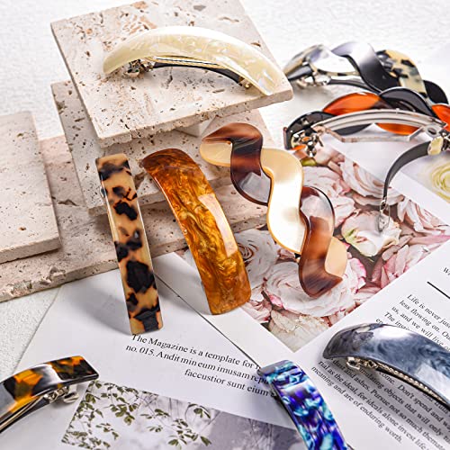 Yinder 9 Pcs Tortoise Shell Hair Barrettes - Elegant French Clips