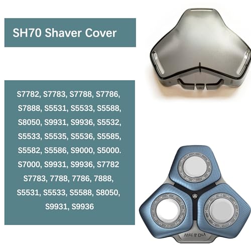 Gleway Shaver Head Cover & Cleaning Brush for Philips Series S5000 S7000 S9000