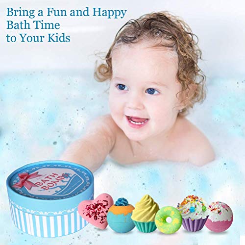 Aofmee Handmade Bath Bombs Gift Set - 6 Organic Fizzies for Relaxation