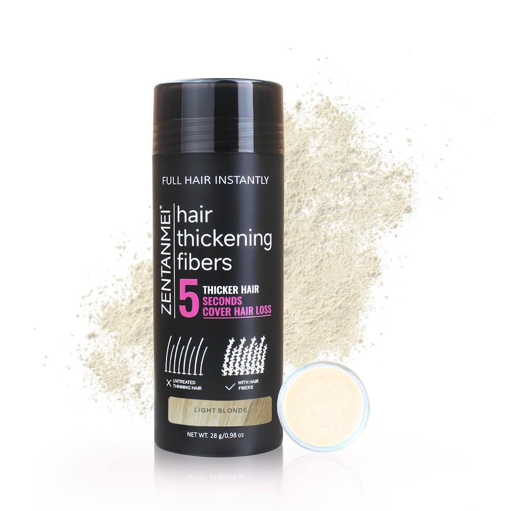 Hair Building Fibers for Thinning Hair - All-Natural Volume Powder | 0.98 Oz Gray Bald Spot Concealer for Men & Women