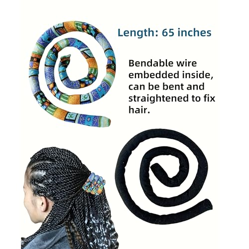 4-Pack Spiral Lock Hair Ties for Dreadlocks - Bendable & Durable