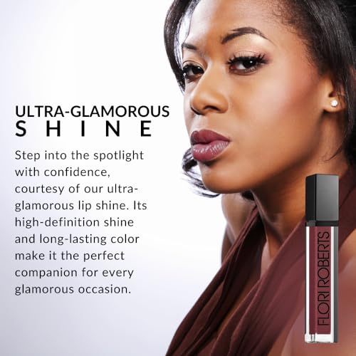 Flori Roberts Mineral Base Lip Shine - Orchid, Long Wear Gloss for Deeper Skin Tones