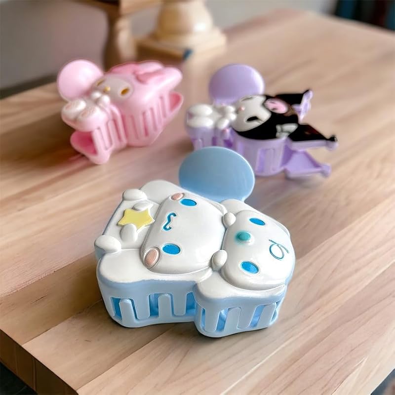 KOZUKI CINN Cinnamoroll Kitty Anime Hair Claw Clips - Cute Japanese Style Hair Accessories