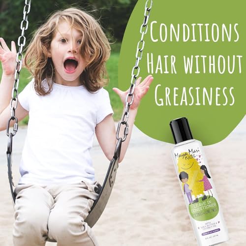 MAYA MARI Kids Hair Care Set, 5 Piece Kit for Ages 2-13, 2-in-1 Shampoo and Conditioner, Detangler Spray, Leave-In Conditioner, Curl Cream and Styling Gel, Coconut Lime Twist, 52 fl oz Total