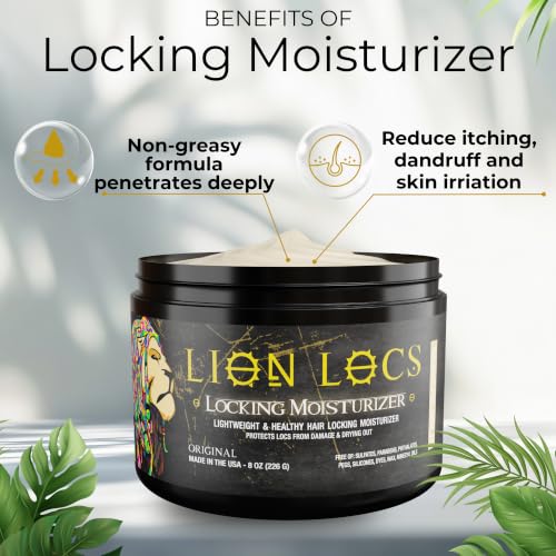 Lion Locs Regular Dreadlock Locking Gel for Retwists | No Buildup