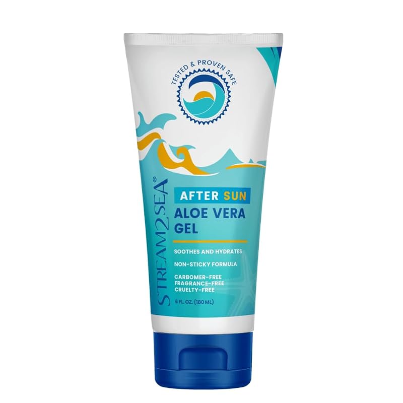 STREAM 2 SEA Soothing Aloe Vera Gel, 6 Fl oz - Reef Safe After Sun Care