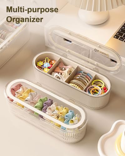 Sylmifoi Clear Acrylic Makeup Brush Holder with Lid - Dustproof Organizer