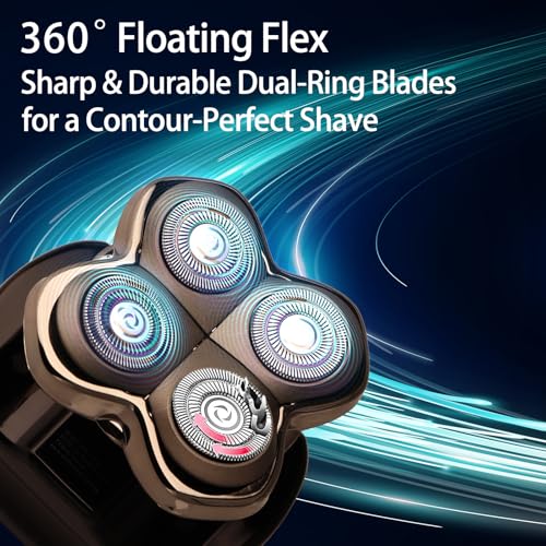 FRASAM Gold Pro 4 Head Replacement Blades - 8 Pack for Skull Shavers