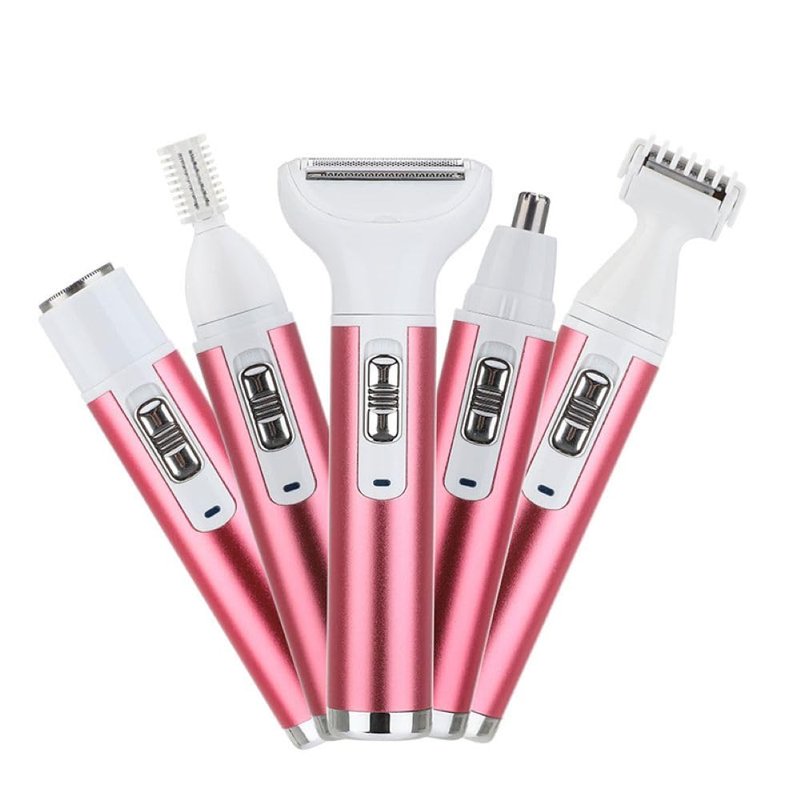 5-in-1 for Women Electric Shaver, Wet & Dry Electric Razor for Face, Nose, Legs and Under(Gray)