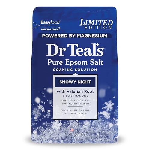 Dr Teal's Magnesium Epsom Salt Soak, Snowy Night - 3 lbs