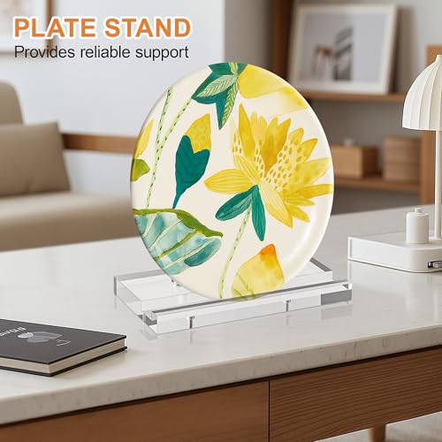 CHEPULA 10 Inch Acrylic Display Stand - Clear Easel for Plates & Art