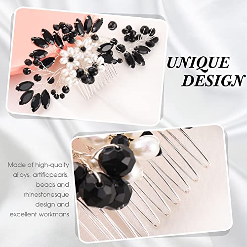 5-Piece Crystal Wedding Hair Accessory Set: Bridal Comb & Floral Pins