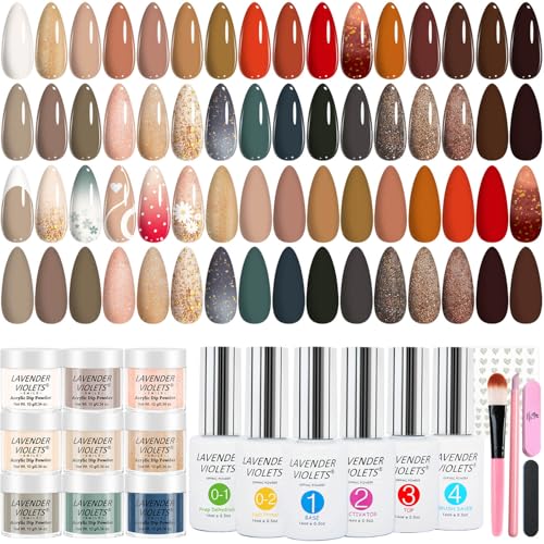 Lavender Violets Absolute Autumn 94 PCS Dip Powder Nail Kit