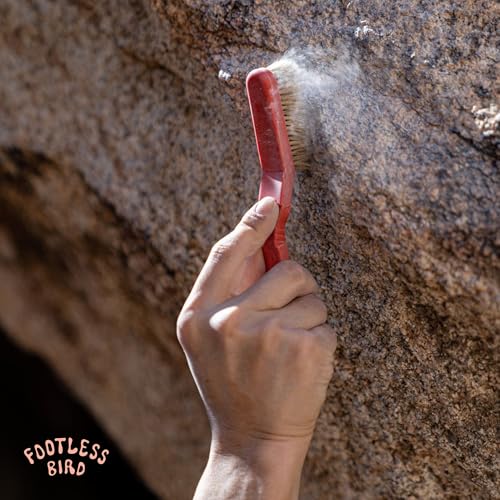 Footless Bird Rock Climbing Brush - Ergonomic Wild Boar Hair Bristles