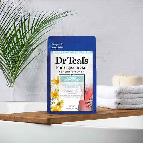Dr Teal's Epsom Salt Magnesium Soak with Arnica & Menthol - 3 lbs (Pack of 2)