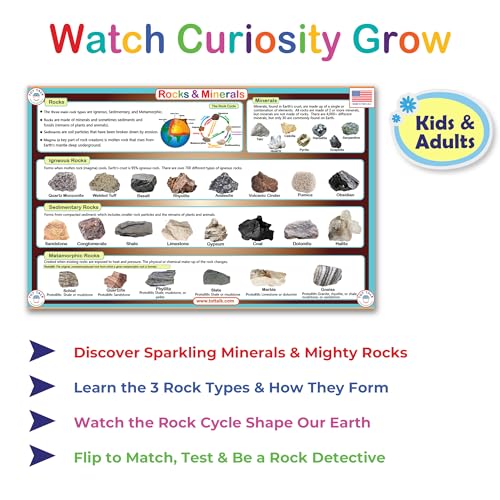 Double-Sided Rocks & Minerals Educational Placemat for Kids