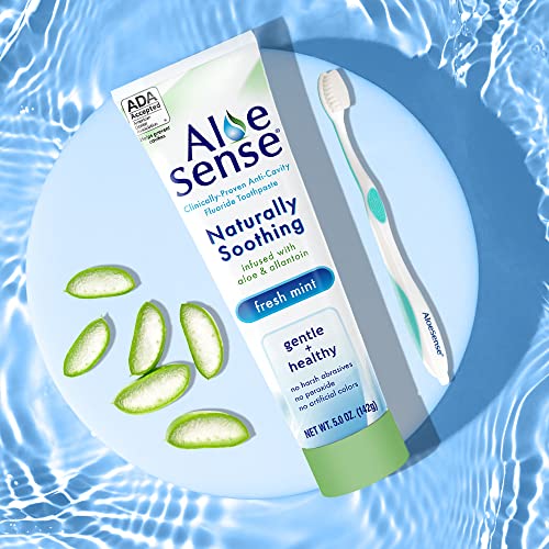 AloeSense Natural Soothing Toothpaste for Sensitive Teeth, 5oz (2-Pack)