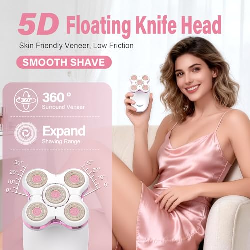 Women’s Electric Shaver with 18K Gold Plated Blades - Waterproof & Cordless