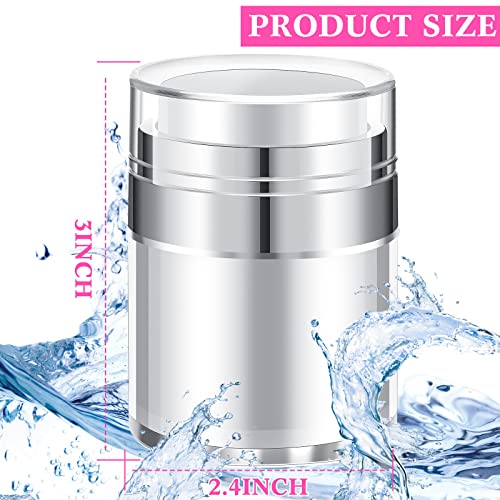 Airless Pump Jar - 1.7 oz Refillable Acrylic Cosmetic Container