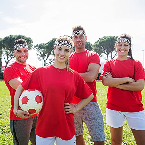 9-Piece Soccer Elastic Headbands - Non-Slip Sports Hair Accessories for Teams