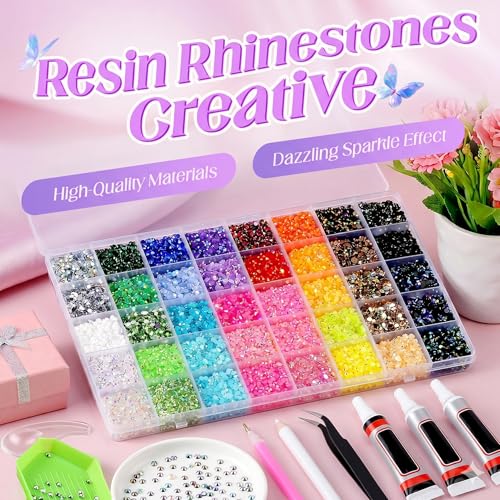 33,000 Pcs Bedazzler Kit - 3mm Flatback Rhinestones with Glue & Tools