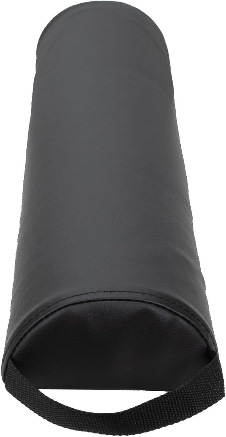 Premium Half-Round Bolster Pillow - Oil & Stain-Resistant Massage & Yoga Support | 6"W x 3"H x 26"L, Black