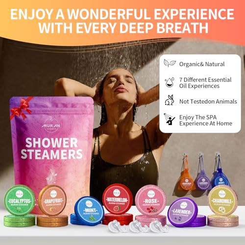 Aromatherapy Shower Steamers 21-Pack with Essential Oils