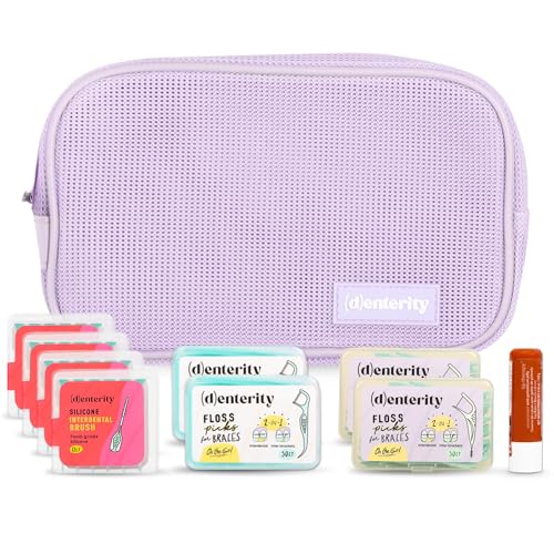 Denterity Orthodontic Care Kit: 200 Floss Picks & 48 Brushes