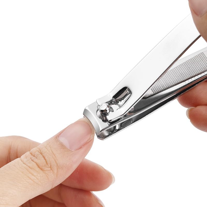 Large Nail Clippers Set - Stainless Steel Fingernail & Toenail Trimmers