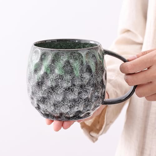 20oz Cyan Coffee Mug with Oversized Handle - Gift-Ready Ceramic Cup