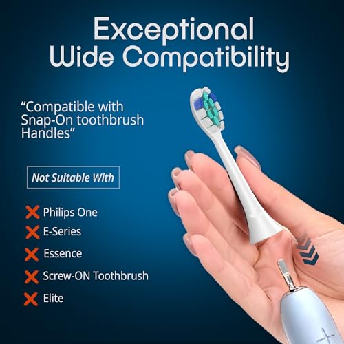 NXT OUT Replacement Toothbrush Heads for Philips Sonicare C2 4100, Pack of 8
