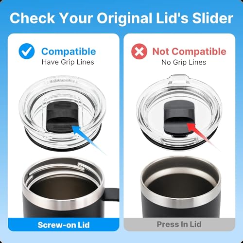 20 oz Spill-Proof Replacement Lid for YETI Rambler Mug - BPA Free Tritan
