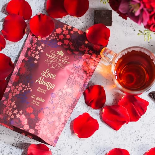 Harney & Sons Love Always Black Tea Sachets - Chocolate & Rose, 25 Count