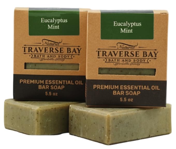 Eucalyptus Mint Essential Oil Soap - 2 Pack | All-Natural Formula