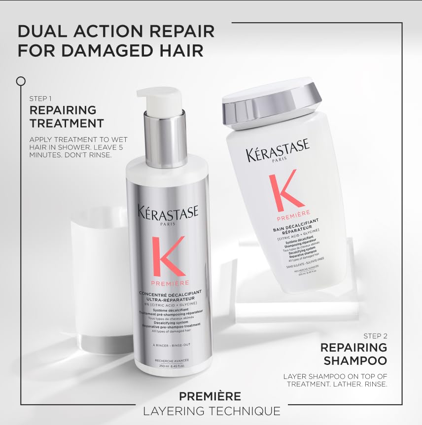 Strengthening Pre-Shampoo, Shampoo & Mask Set - Repair Damaged Hair, Smooths Breakage | Citric Acid Formula