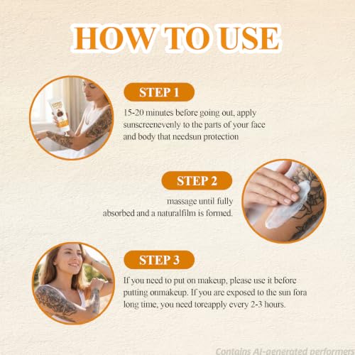 Clenome Tattoo Aftercare Sunscreen SPF 30+ Lotion for New & Old Ink