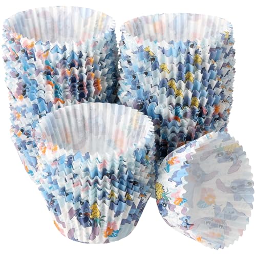 Disney Stitch Cupcake Liners - 48 Greaseproof Baking Cups, 1.8"