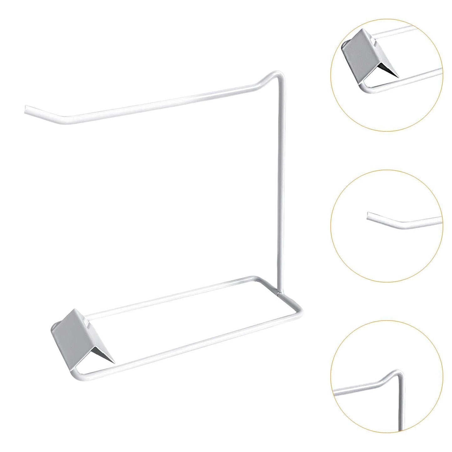 Colaxi Nail Art Display Stand Jewelry Rack Iron Shelf Multifunctional for Dressing Table Accessory 20x7.4x20cm Practice Tool, White