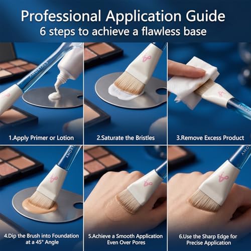 AMORTALS Ultra-Thin Foundation Brush for Flawless Blending
