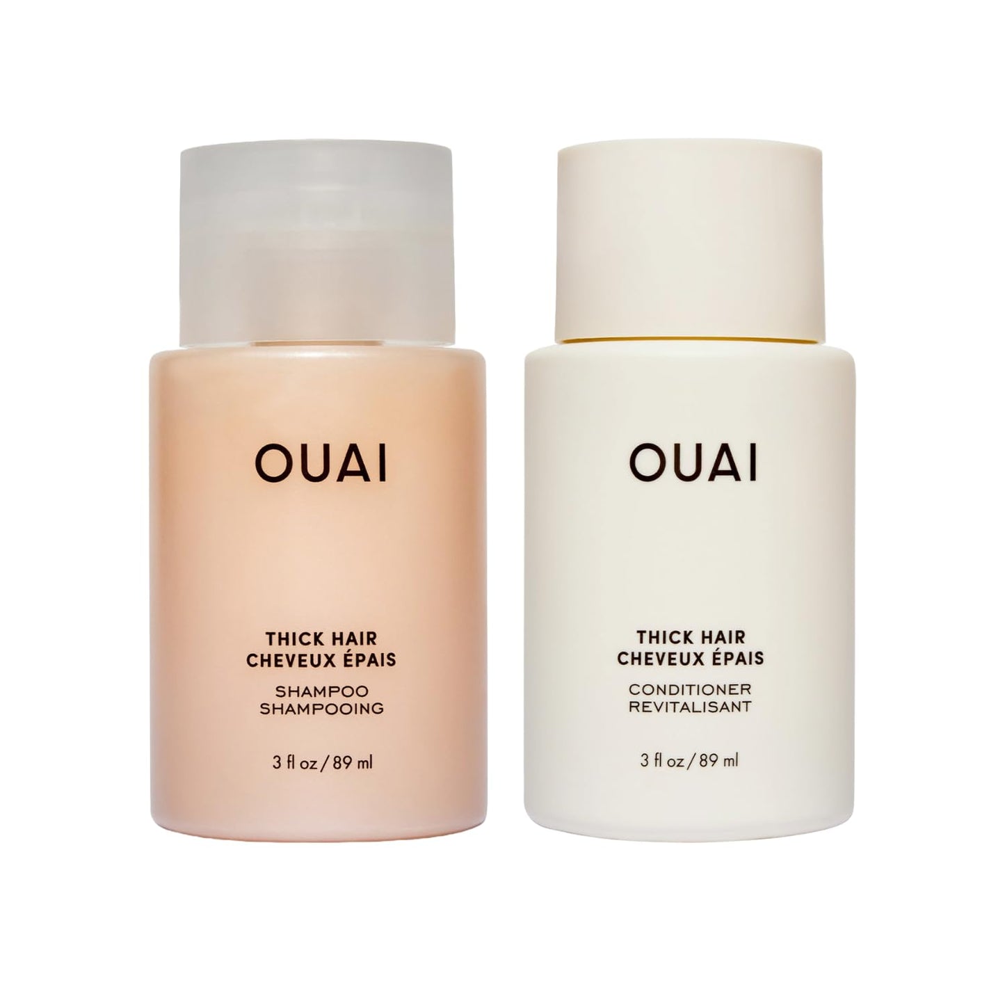 OUAI Fine Shampoo & Conditioner Set - Sulfate-Free Hair Care with Keratin & Shea Butter | 10 Fl Oz