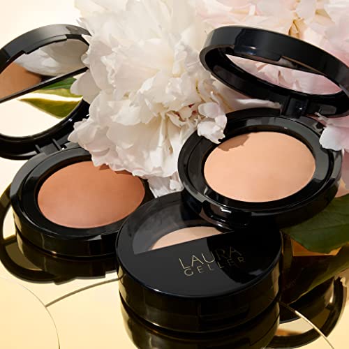 Laura Geller New York Baked Blurring & Setting Powder - Tan/Deep, Finely Milled Face Powder for Pore & Fine Line Blur, Hydrating Botanical Oils