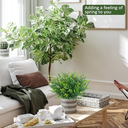 8Pcs UV Resistant Artificial Lavender Plants for Outdoor Decor