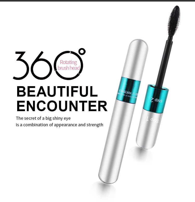 4D Silk Fiber Mascara for Volume & Length - Waterproof, Clump-Free