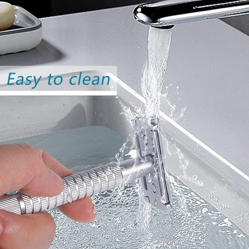 Double Edge Safety Razor Kit - Eco-Friendly Zinc Alloy Manual Shaver