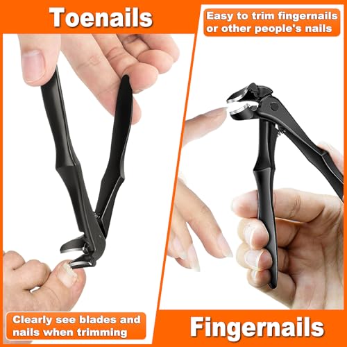 DRMODE Long Handle Toenail Clippers for Thick Nails - Ergonomic Design