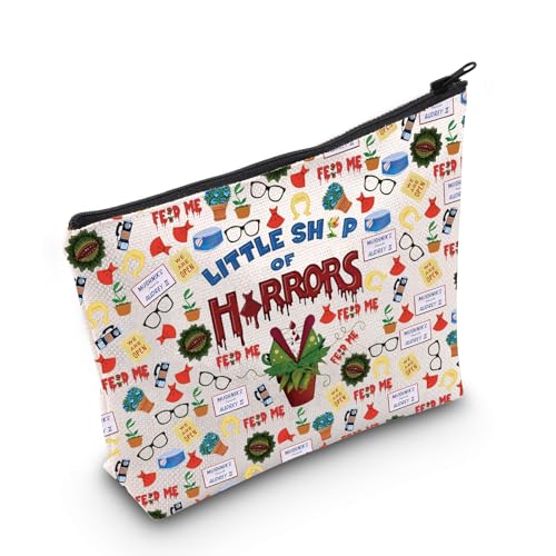 WCGXKO Horror Movie Makeup Bag - Little Shop Horror Gift, Beige