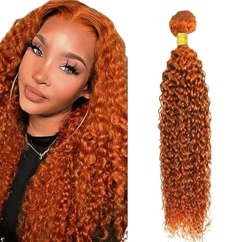 Ubinica Ginger Orange 12 Inch Human Hair Bundle - Jerry Curly Wave Virgin Brazilian